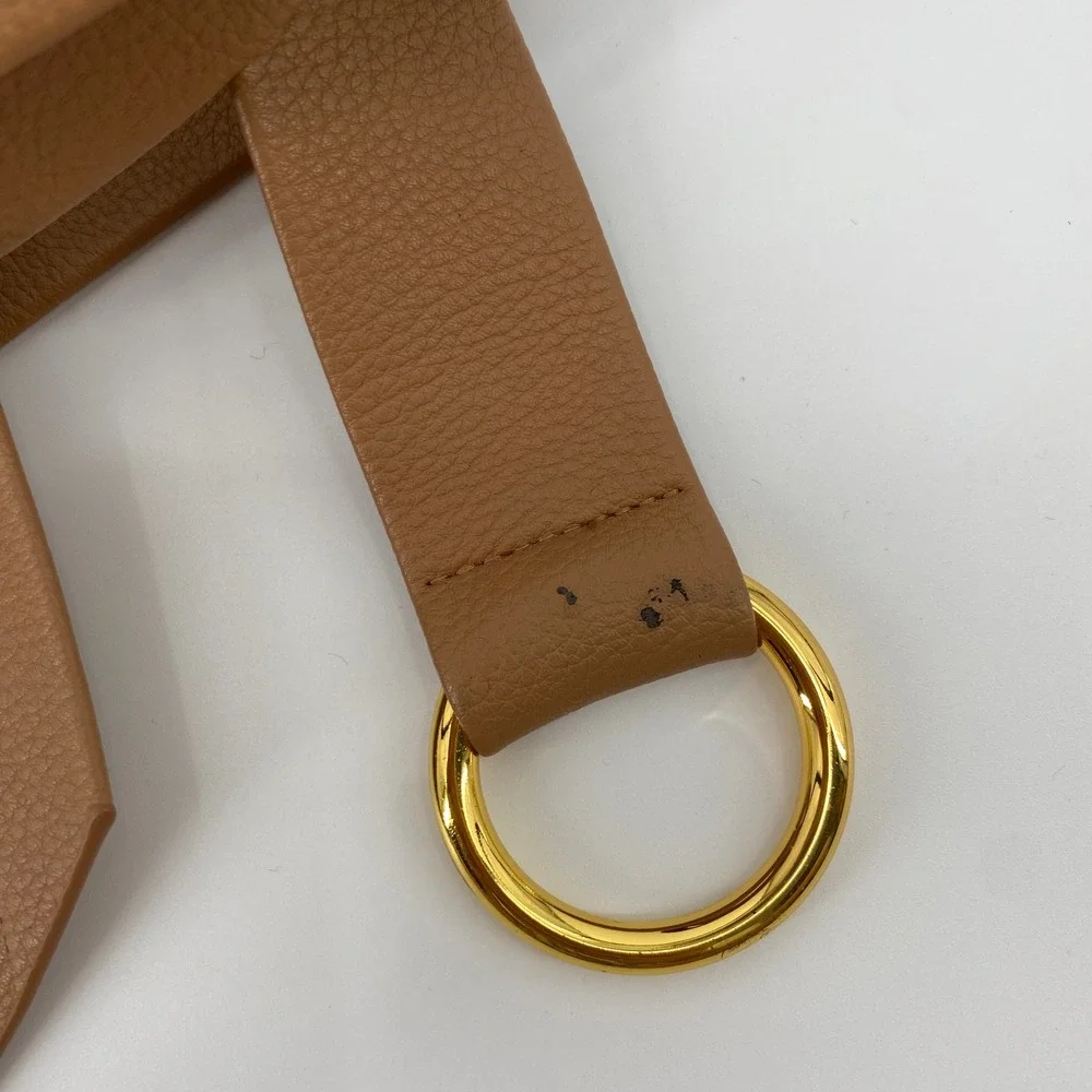 B-Low The Belt O-Ring Wrap Belt Womens OS Tan Faux Leather‎ Gold Hardware